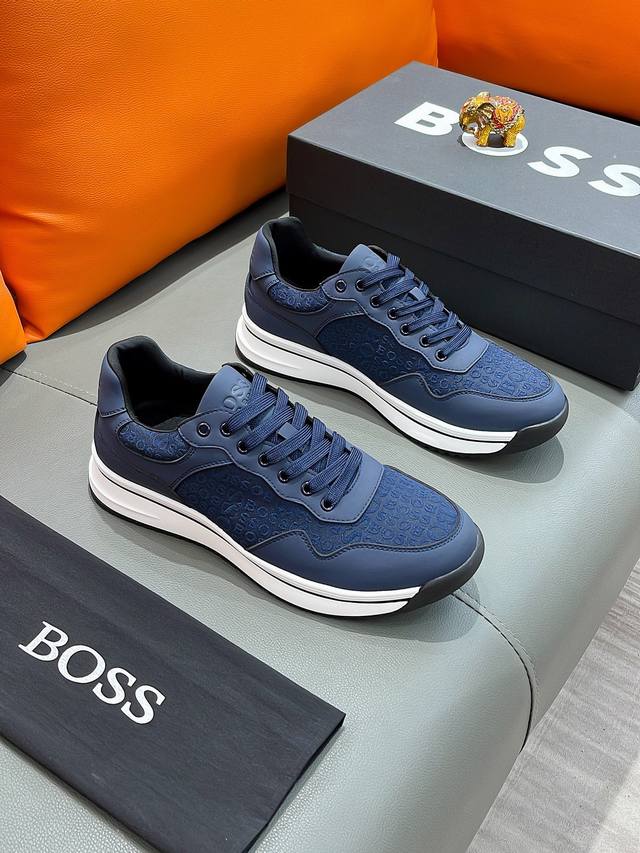 商品名称：Boss 波士 正规码数: 38-44 休闲鞋 商品材料：精选 牛皮鞋面，柔软羊皮垫脚；原厂特供大底。